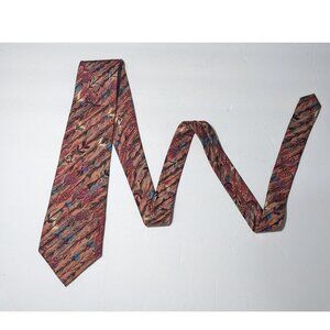 Vintage Roderick St John's Neck Tie Handmade in USA All Silk Feathers